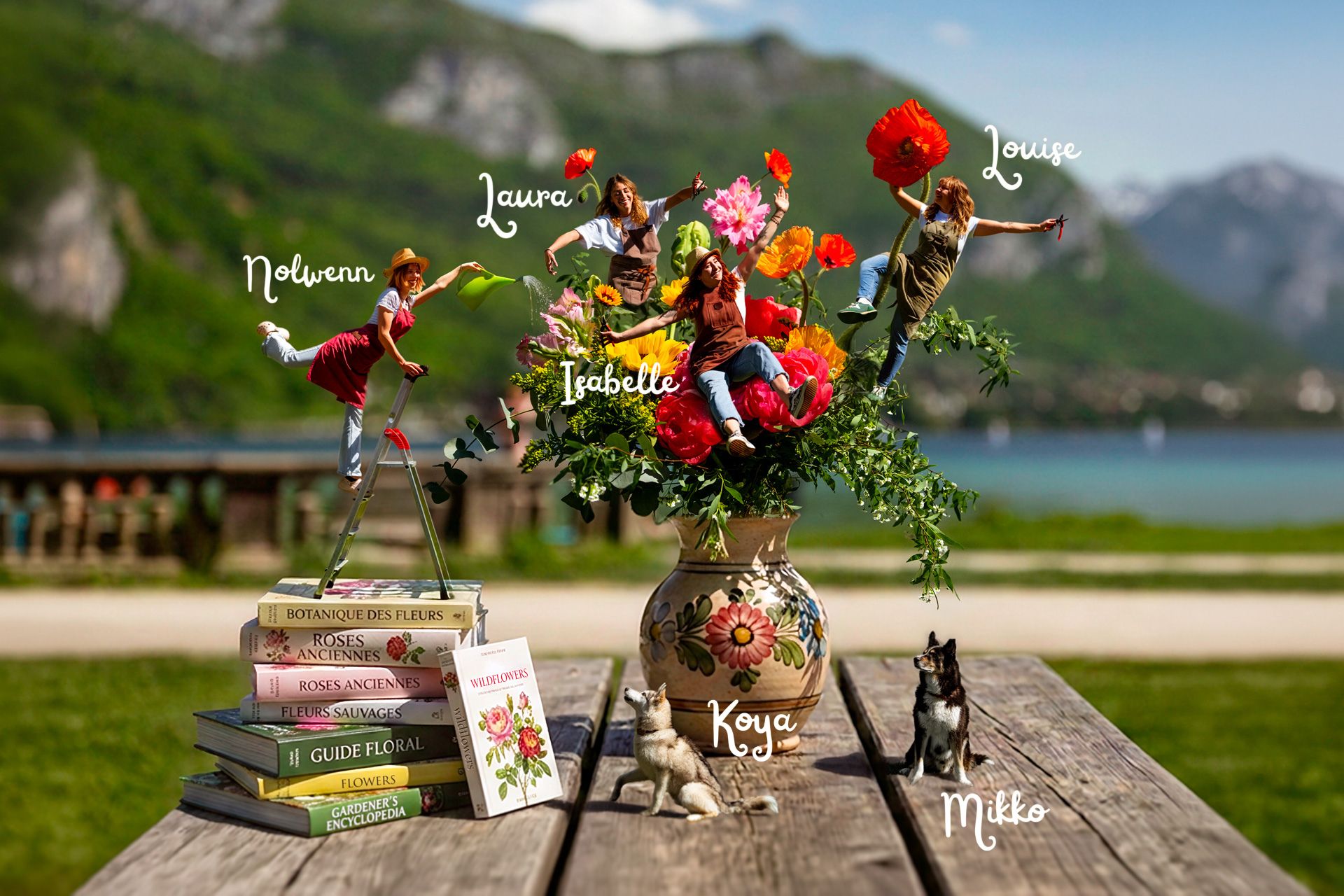 L'équipe de L’Astrantia, fleuriste à Annecy en Haute-Savoie